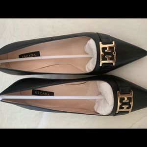 NEW BLACK ESCADA KITTEN HEELS